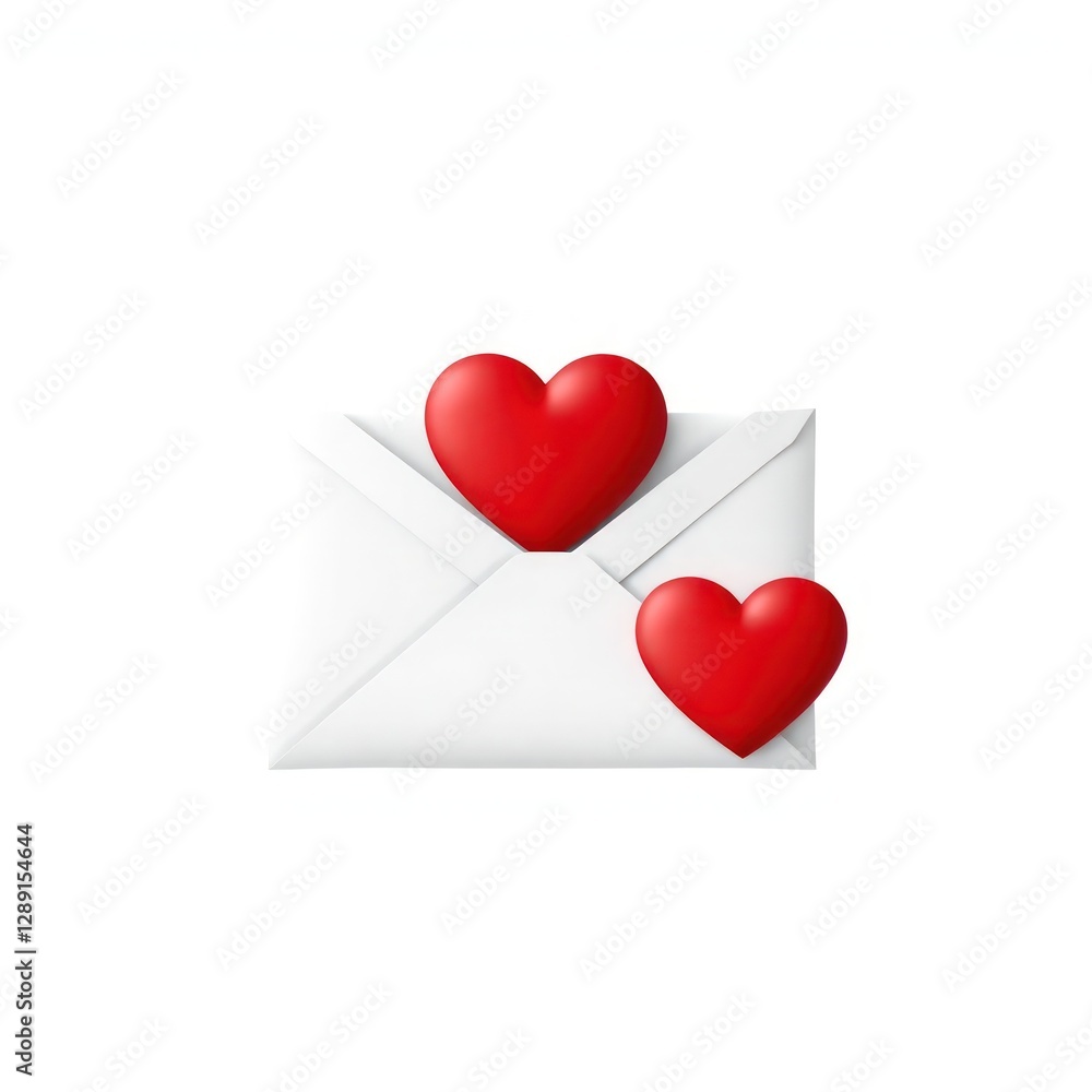 3D illustration of a love letter sealed with a red heart. The romantic and cute design is ideal for Valentine's Day, love, or affection-themed projects. Perfect Any Project. 3D illustration of a love letter sealed with a red heart. The romantic and cute design is ideal for Valentine's Day, love, or affection-themed projects. Perfect Any Project.