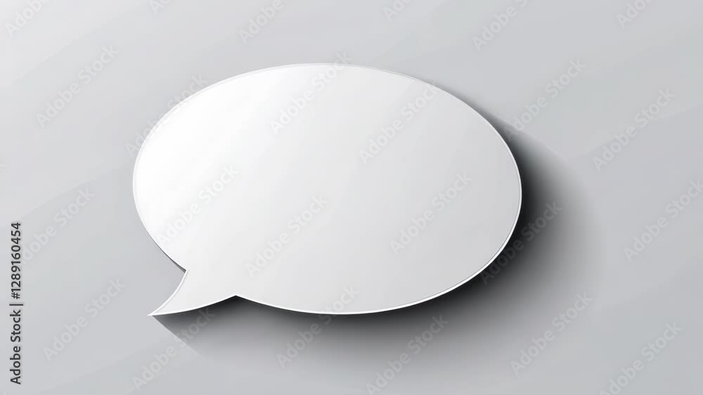 Blank speech bubble for communication and expression in artistic design Blank speech bubble for communication and expression in artistic design