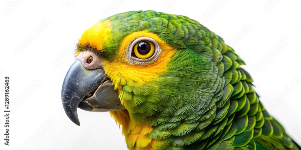 Fototapeta premium yellow billed amazon parrot isolated on white background