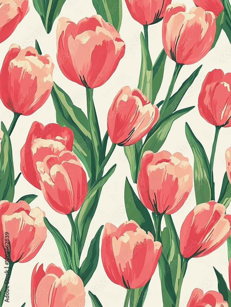 Bouquet of pink tulips illuminated by soft sunlight celebrating spring on International Women's Day Bouquet of pink tulips illuminated by soft sunlight celebrating spring on International Women's Day