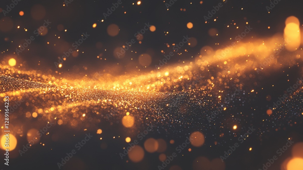 A gold and silver glittery background with a few small circles in the foreground A gold and silver glittery background with a few small circles in the foreground