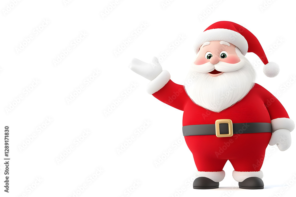 Cute cartoon Santa Claus isolated on white background Cute cartoon Santa Claus isolated on white background