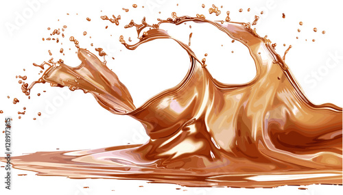 Vector copper liquid, isolated metal splashing, metallic liquid splash, art splash design, fluid texture, copper splash isolated, liquid metal texture, splash copper art