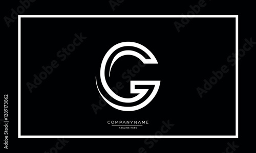 G, GG Alphabet letters logo monogram vector icon