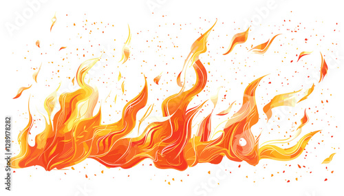 Fire and flames vector, burning fire sparks, blazing flames, fiery explosion, hot flame background, realistic fire effect, inferno flames, bright orange fire, wildfire embers, heat wave