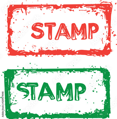  rubber grunge stamp that say stamp