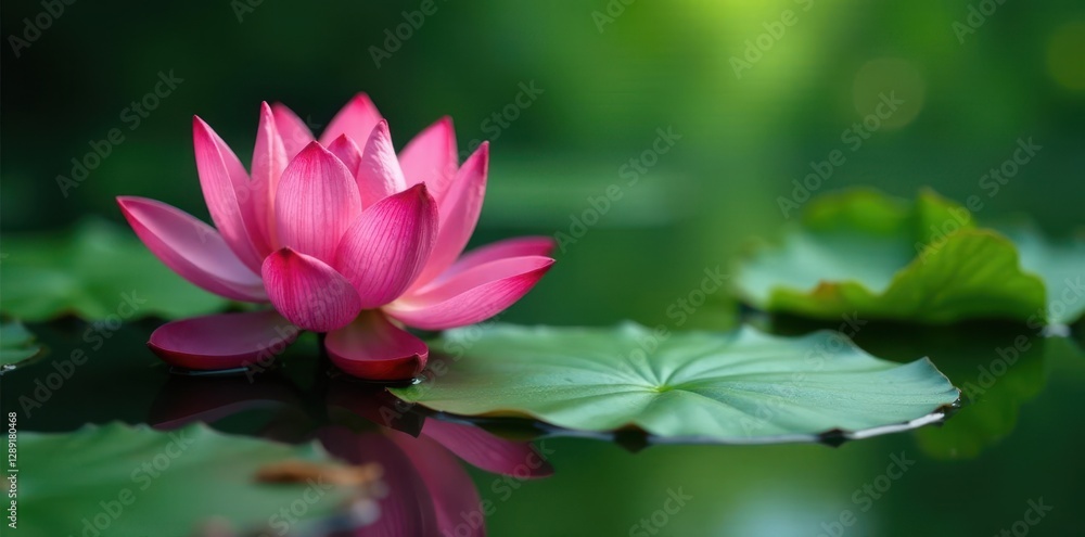 Lotus flower blooms in murky swamp water with green leaf, serene scene, greenleaf, swamp Lotus flower blooms in murky swamp water with green leaf, serene scene, greenleaf, swamp