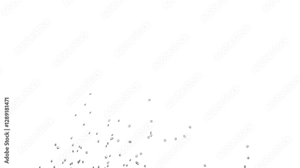 Silver round sprinkles splash on transparent background Silver round sprinkles splash on transparent background
