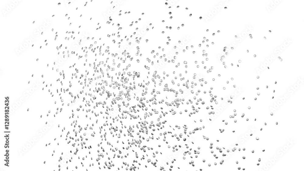 Silver round sprinkles splash on transparent background Silver round sprinkles splash on transparent background