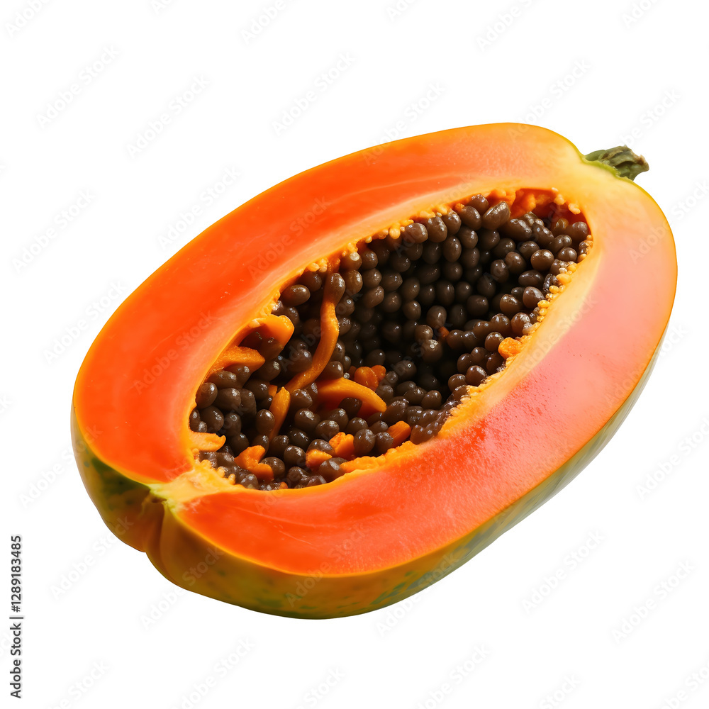 Isolated Cut Papaya Isolated Cut Papaya