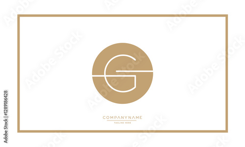 G, GG Alphabet letters logo monogram vector icon