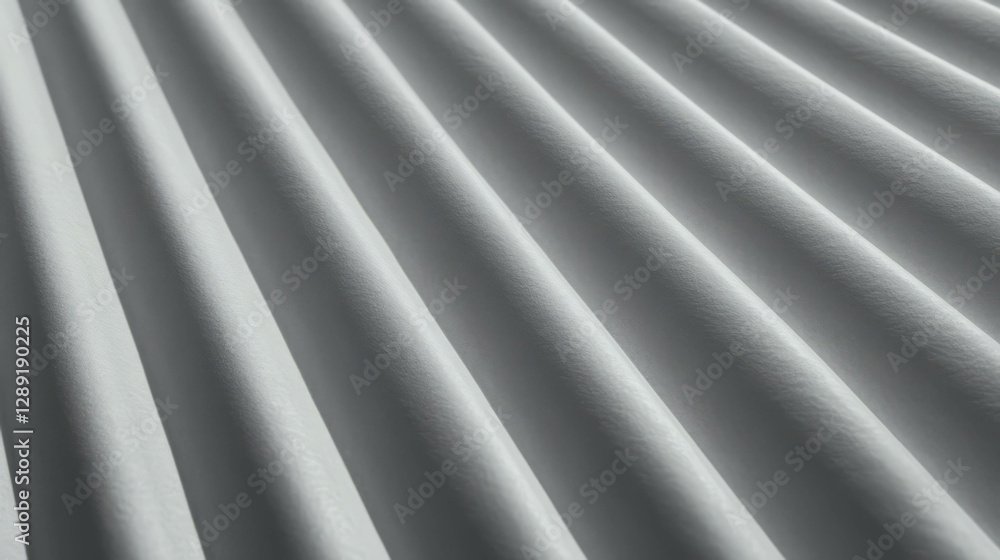 Fototapeta premium Minimalist textured grey ribbed paper surface for design and creativity