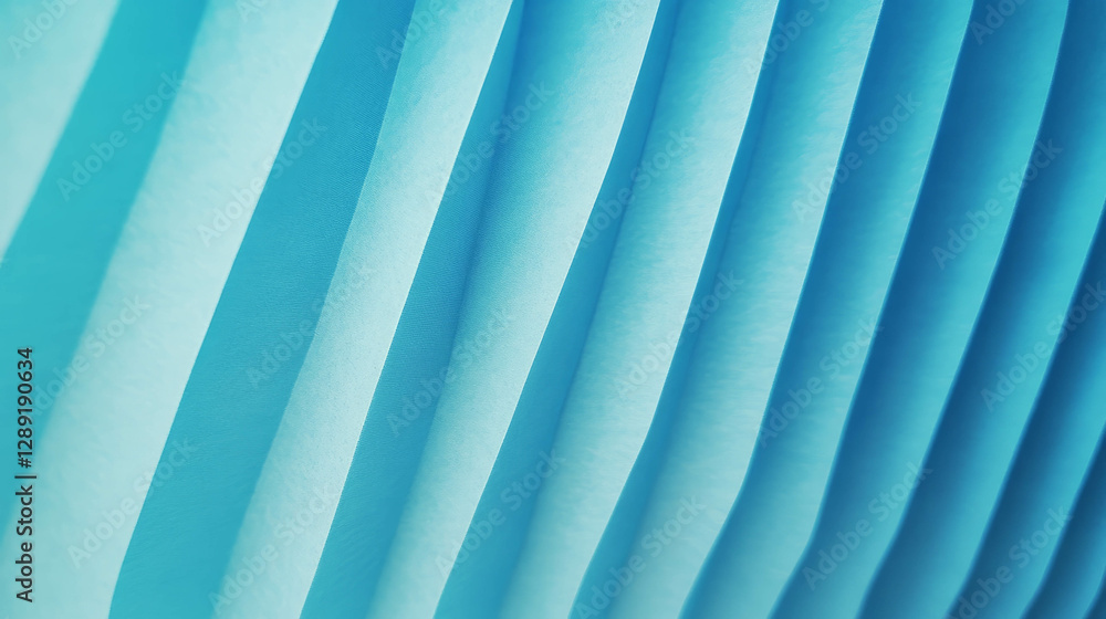Obraz premium Abstract texture of irregular ribbed blue paper for creative design projects