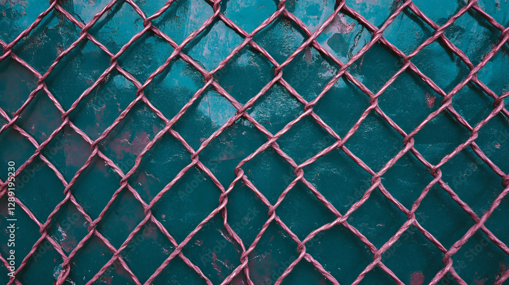 Fototapeta premium Intricate woven metal mesh texture for industrial design concepts