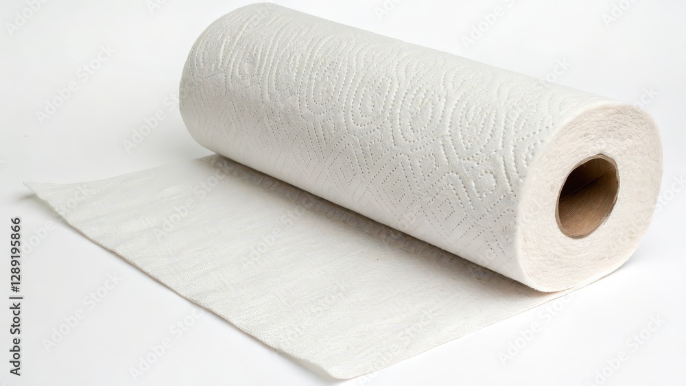 Roll of Paper Towels on White Background Roll of Paper Towels on White Background