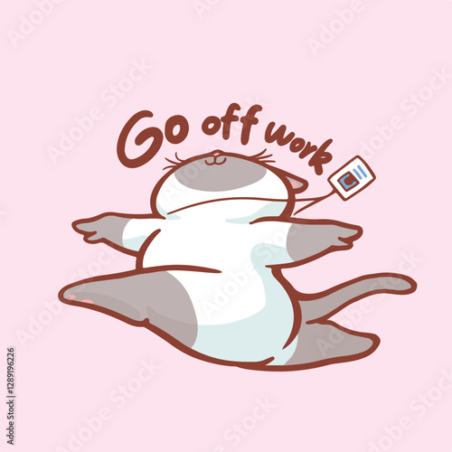 Joyful seal pointed cartoon cat is leaping through the air with its limbs stretched out in a carefree manner. 
