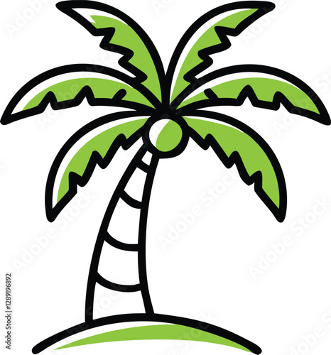 Palm Tree icon logo mascot