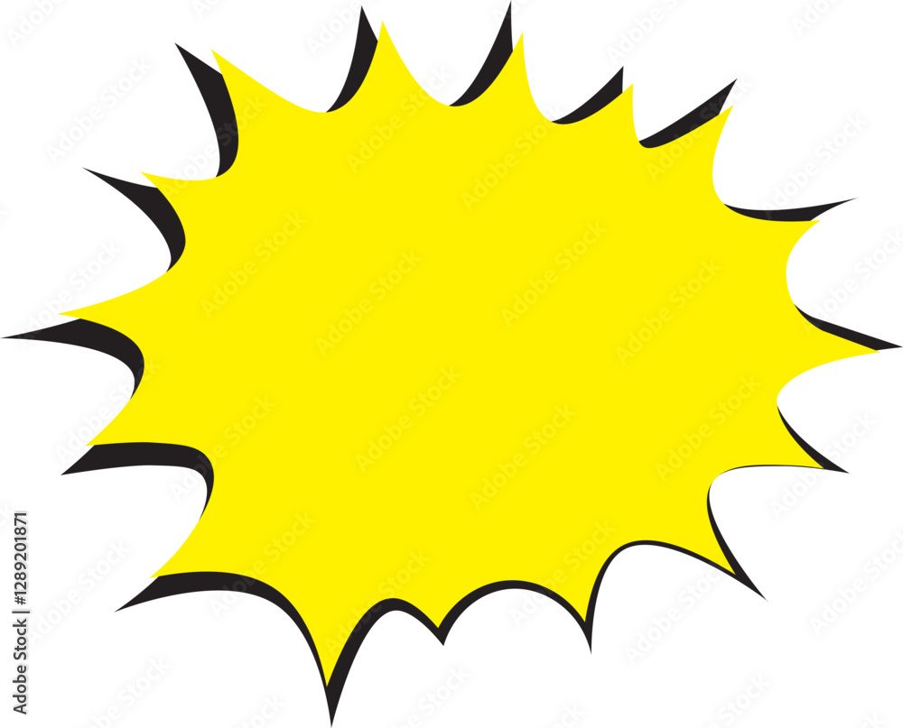 Starburst pop art. Pop art vector design.
