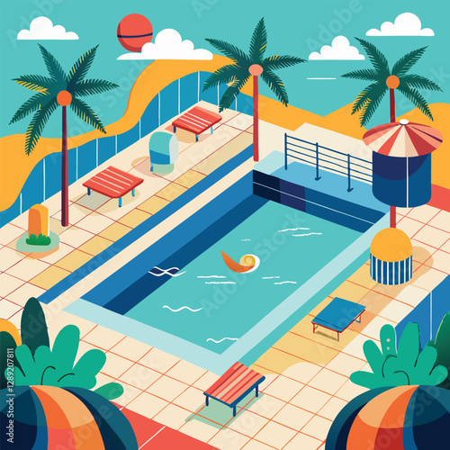 swimming pool vector