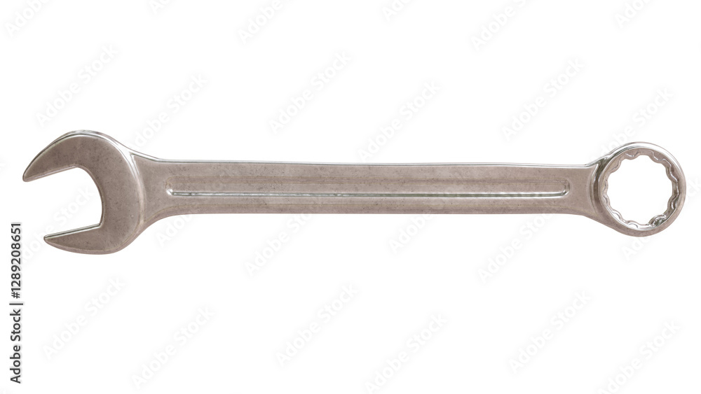 Wrench, combination spanner isolated on white transparent. Hand tool Wrench, combination spanner isolated on white transparent. Hand tool