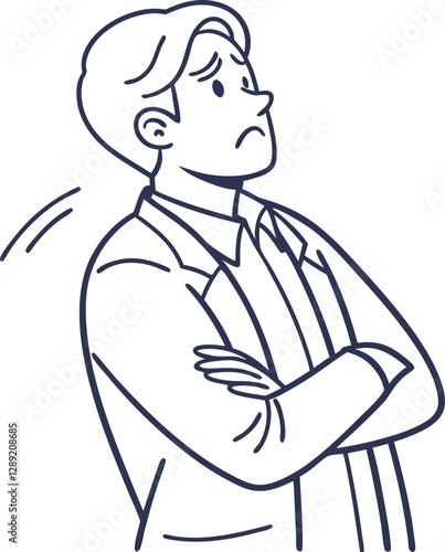 Frustrated Businessman Concept. Vector Illustration on White