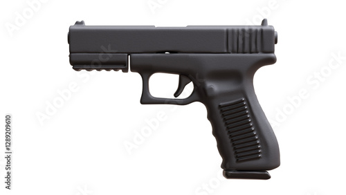 Photos Gun pistol isolated on white, transparent