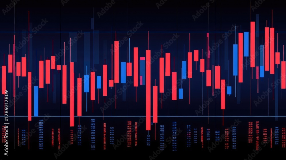A futuristic stock market graph with neon lines showing market fluctuations. The background includes ticker symbols and financial data streams, emphasizing volatility and growth. A futuristic stock market graph with neon lines showing market fluctuations. The background includes ticker symbols and financial data streams, emphasizing volatility and growth.