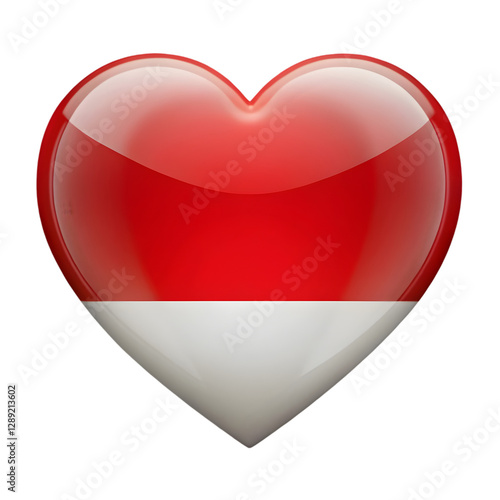 Heart-shaped flag of Indonesia representing national pride and culture Free Download Heart-shaped flag of Indonesia representing national pride and culture - GFXLoad