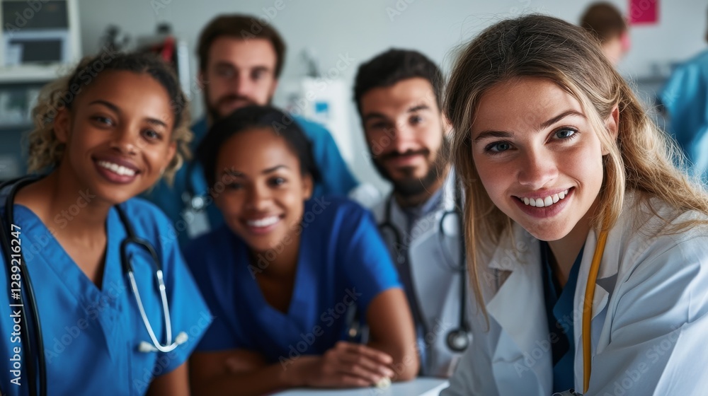 Hospital rush with emergency staff performing life-saving procedures on patients. Featuring rapid response and focused collaboration Hospital rush with emergency staff performing life-saving procedures on patients. Featuring rapid response and focused collaboration