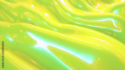 Vibrant neon ribbed texture with rounded intersections for creative design