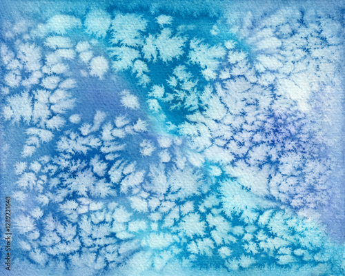 Hand painted watercolor winter background