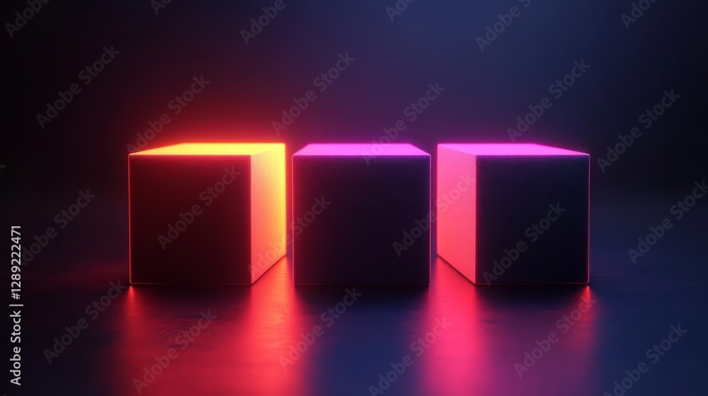3D blocks with soft, gradient lighting, set against a pure black background, minimalistic yet bold 3D blocks with soft, gradient lighting, set against a pure black background, minimalistic yet bold
