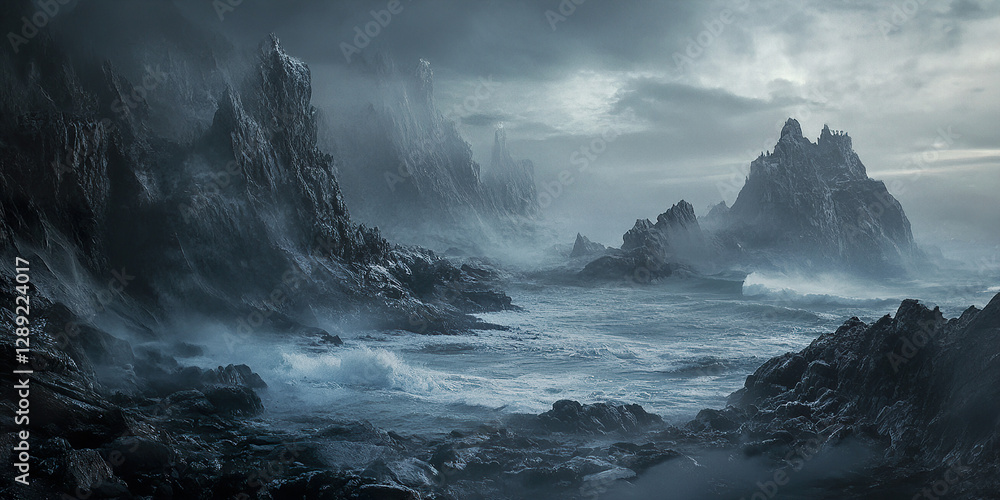 Fototapeta premium Coastal Waves Crashing 