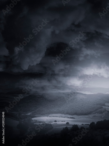 mysterious night landscape ...