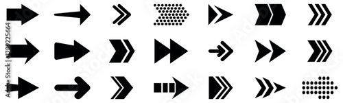 Black arrow icon set. Arrow icon. Arrow vector collection. Arrow. Cursor. Modern simple arrows. Vector illustration.
