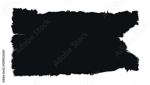 Vector black torn paper, ripped edges, isolated on white background, transparent tear, jagged scrap, realistic ripped texture, overlay, mockup, template, rough edge,