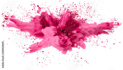 pink powder explosion, fine texture, vibrant particles, explosion splash, vibrant color burst, color powder, vibrant texture explosion, fine powder particles, colorful pink burst