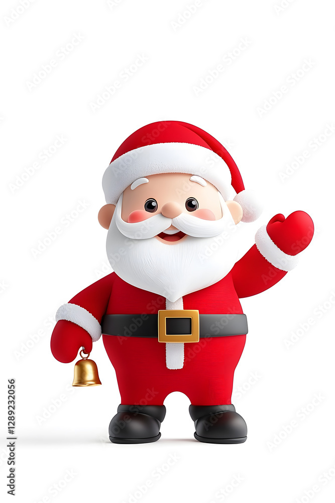 Cute cartoon Santa Claus isolated on white background Cute cartoon Santa Claus isolated on white background