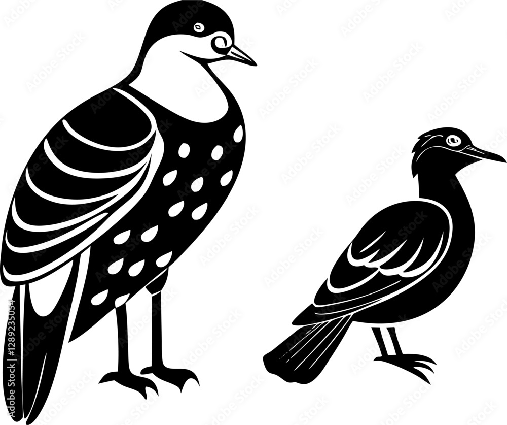 Fototapeta premium bird illustration bird silhouette