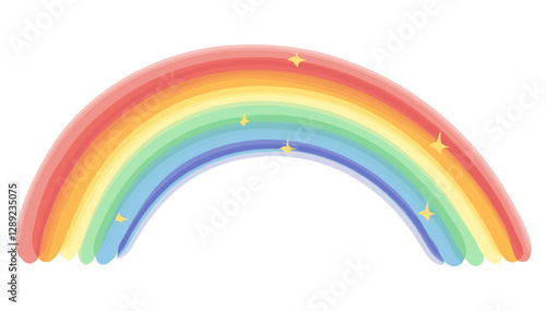 Isolated rainbow vector, vibrant colors, spectrum segment, colorful arc, creative rainbow design, modern arc illustration, rainbow spectrum isolated, bright segment