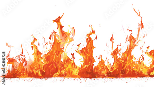 Hot red vector fire, flames, fire heat, burning hot flames, vector flame design, fiery heat, intense fire, red flames, burning texture, heat visuals, fiery illustration