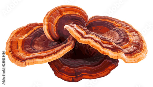 Ganoderma lucidum, vector reishi mushroom, medicinal fungi, herbal fungus, adaptogenic mushroom, organic reishi, mycology illustration, traditional Chinese medicine