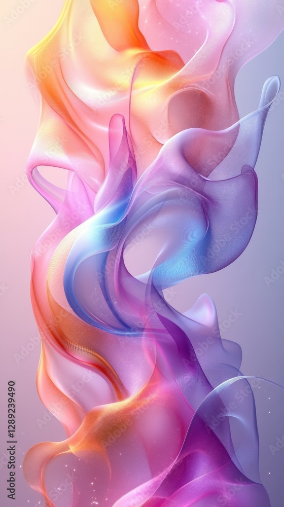 Fototapeta premium Colorful Abstract Flowing Textures with Soft Gradient Effects