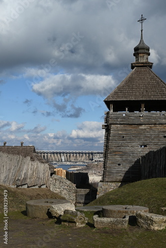 фотографія landscape of the Dnieper River in the city of Zaporozhye