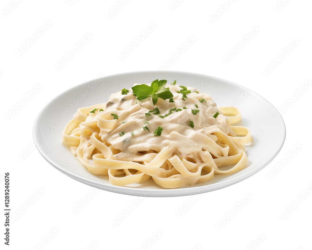 Isolated Pasta Alfredo Isolated Pasta Alfredo