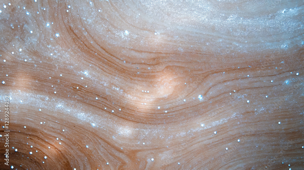 Fototapeta premium Enchanting wooden texture with sparkling particles for artistic backgrounds