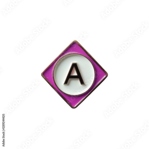 Geometric enamel pin with a letter “A”, polished and colorful, metal badge with retro style, transparent background Free Download Geometric enamel pin with a letter “A”, polished and colorful, metal badge with retro style, transparent background - GFXLoad