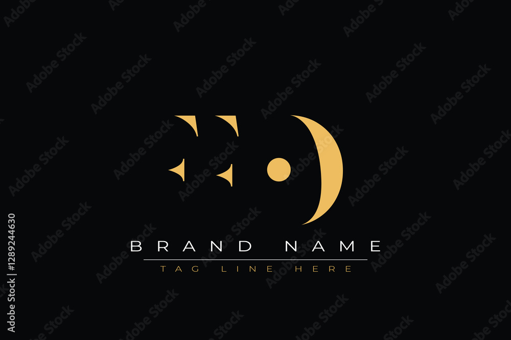 Fototapeta premium FFO abstract letter logo design. This logo is designed by three abstract letters.