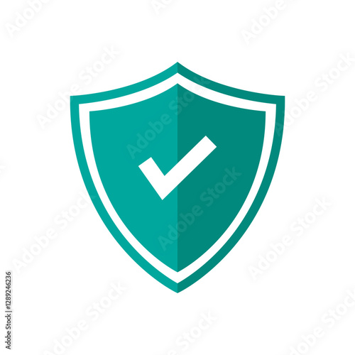 Green Shield Icon with Checkmark Representing Security and Verified Trust