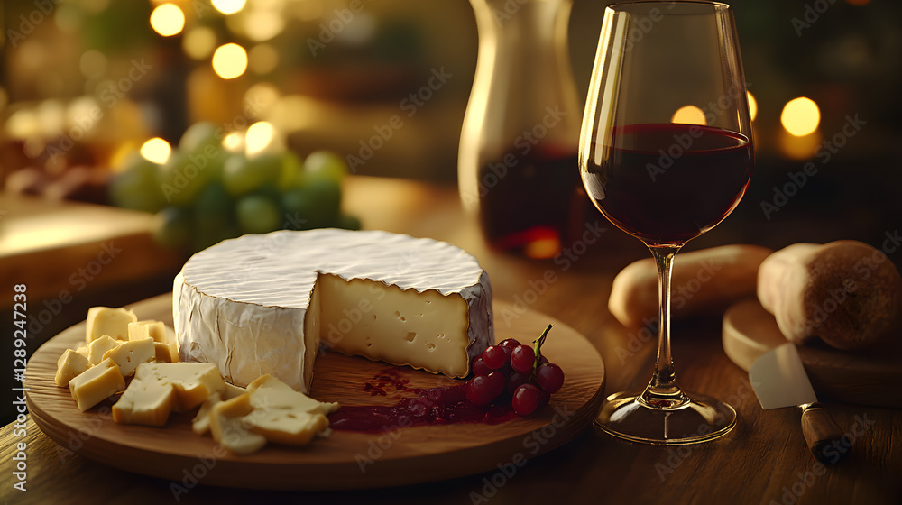 Authentic French Burgundy Picturesque Cheese and Wine Authentic French Burgundy Picturesque Cheese and Wine